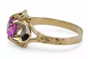 Ring Vintage Handwerk Amethyst 14 Karat Gelbgold vrc377y